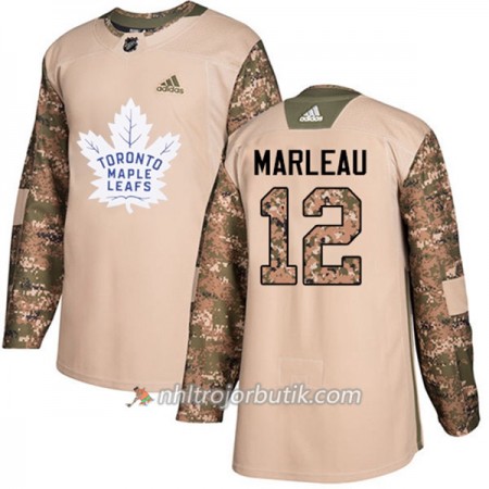 Män Ishockey Toronto Maple Leafs Tröja Patrick Marleau 12 Adidas 2017-2018 Camo Veterans Day Practice Authentic